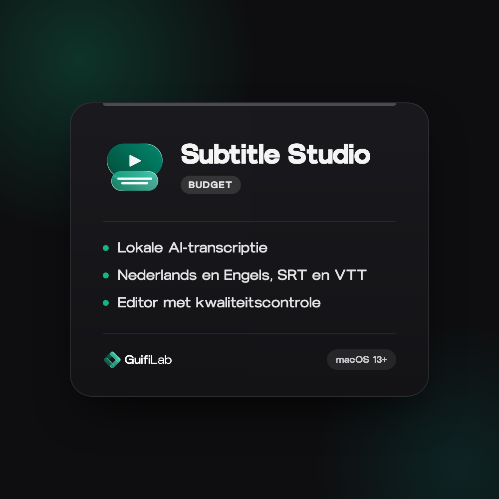Subtitle Studio Budget
