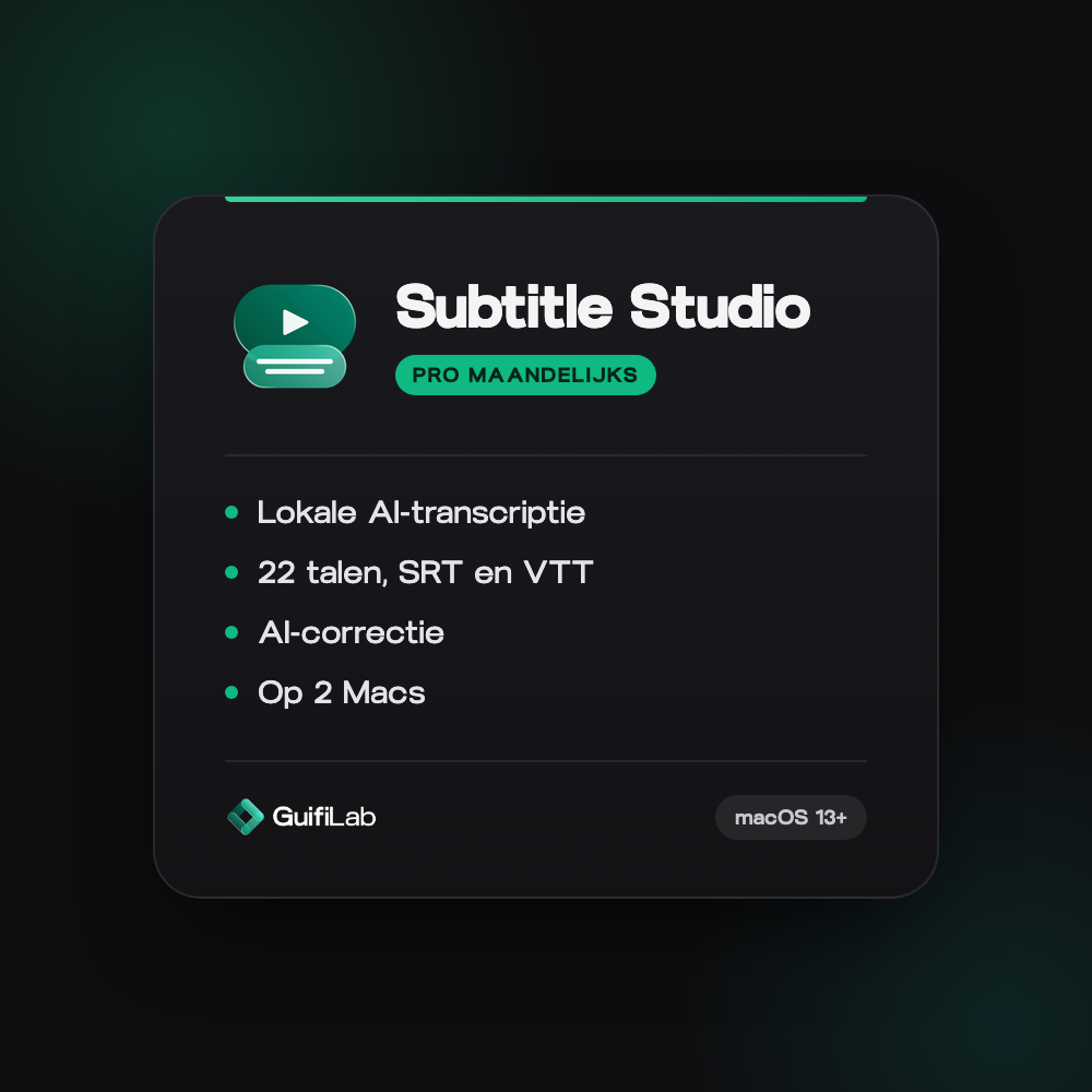 Subtitle Studio Pro Maandelijks